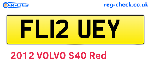 FL12UEY are the vehicle registration plates.