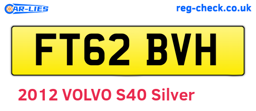FT62BVH are the vehicle registration plates.