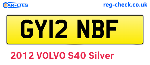 GY12NBF are the vehicle registration plates.