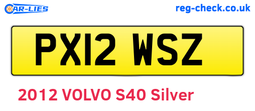 PX12WSZ are the vehicle registration plates.
