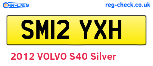 SM12YXH are the vehicle registration plates.