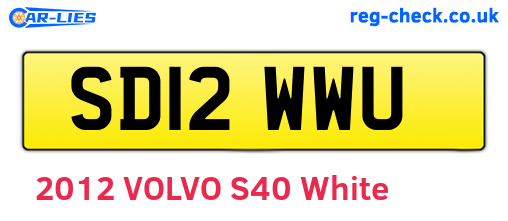 SD12WWU are the vehicle registration plates.