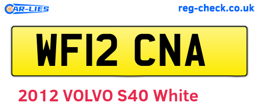 WF12CNA are the vehicle registration plates.