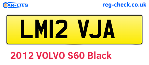 LM12VJA are the vehicle registration plates.