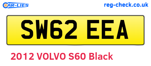 SW62EEA are the vehicle registration plates.
