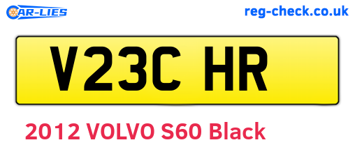 V23CHR are the vehicle registration plates.