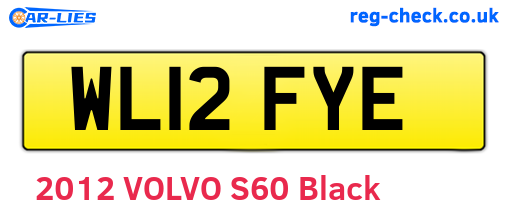 WL12FYE are the vehicle registration plates.