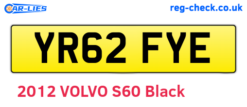 YR62FYE are the vehicle registration plates.