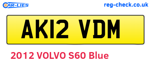 AK12VDM are the vehicle registration plates.
