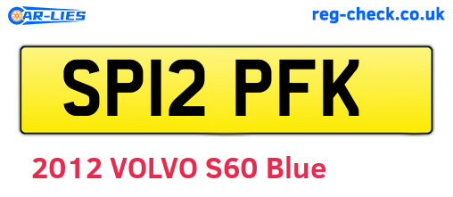 SP12PFK are the vehicle registration plates.