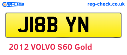 J18BYN are the vehicle registration plates.