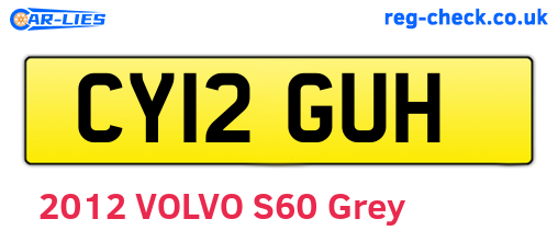CY12GUH are the vehicle registration plates.