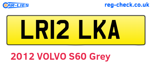 LR12LKA are the vehicle registration plates.