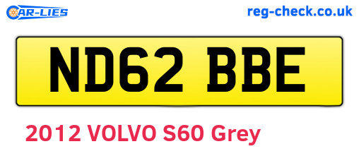 ND62BBE are the vehicle registration plates.