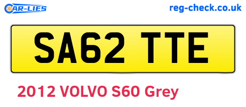 SA62TTE are the vehicle registration plates.