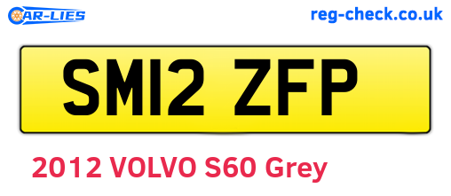 SM12ZFP are the vehicle registration plates.