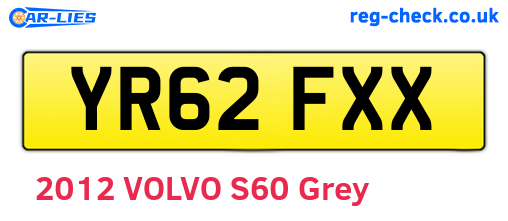 YR62FXX are the vehicle registration plates.