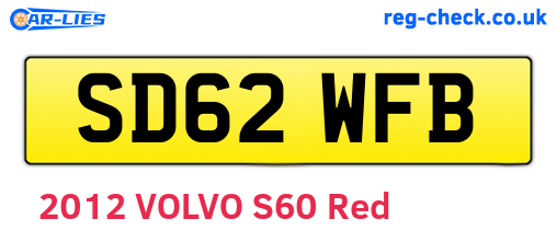 SD62WFB are the vehicle registration plates.