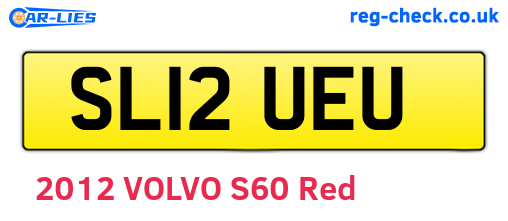 SL12UEU are the vehicle registration plates.