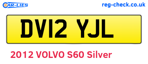 DV12YJL are the vehicle registration plates.