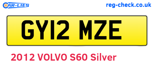 GY12MZE are the vehicle registration plates.