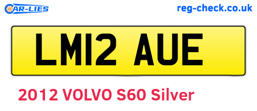 LM12AUE are the vehicle registration plates.