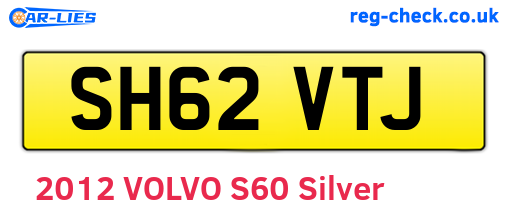 SH62VTJ are the vehicle registration plates.