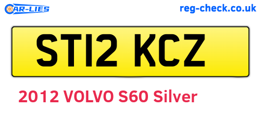 ST12KCZ are the vehicle registration plates.