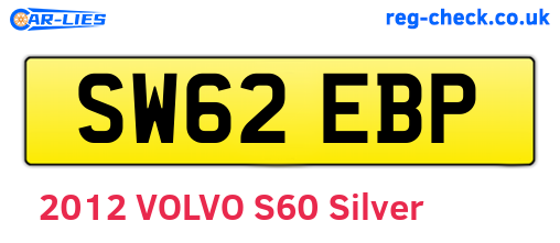 SW62EBP are the vehicle registration plates.