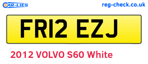 FR12EZJ are the vehicle registration plates.