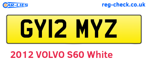 GY12MYZ are the vehicle registration plates.