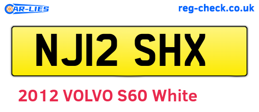 NJ12SHX are the vehicle registration plates.