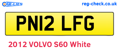 PN12LFG are the vehicle registration plates.