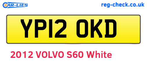 YP12OKD are the vehicle registration plates.