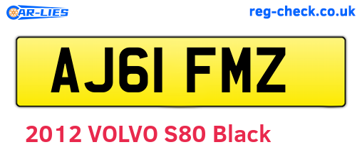 AJ61FMZ are the vehicle registration plates.