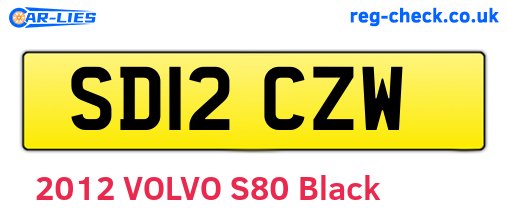 SD12CZW are the vehicle registration plates.