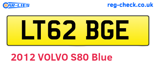 LT62BGE are the vehicle registration plates.