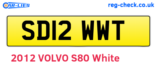 SD12WWT are the vehicle registration plates.