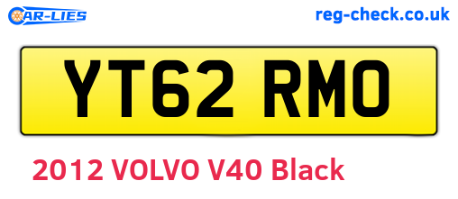 YT62RMO are the vehicle registration plates.