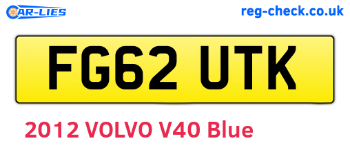 FG62UTK are the vehicle registration plates.