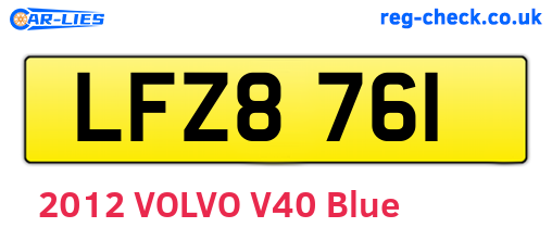 LFZ8761 are the vehicle registration plates.
