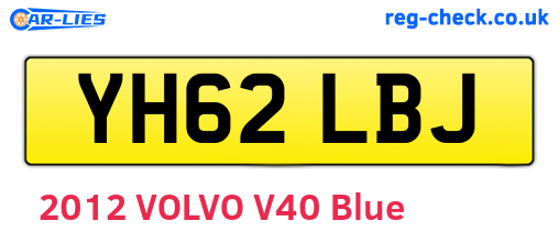 YH62LBJ are the vehicle registration plates.