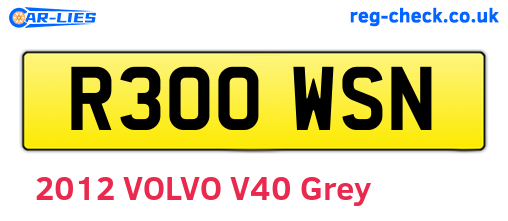 R300WSN are the vehicle registration plates.