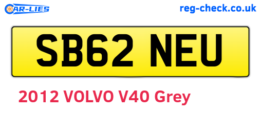 SB62NEU are the vehicle registration plates.