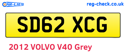 SD62XCG are the vehicle registration plates.