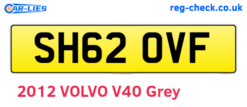 SH62OVF are the vehicle registration plates.
