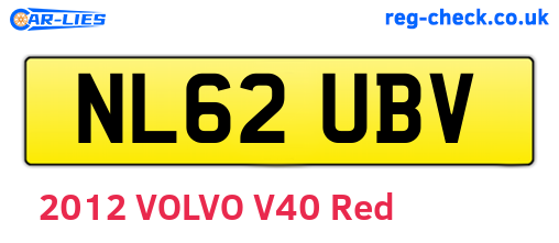 NL62UBV are the vehicle registration plates.