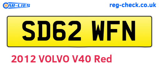 SD62WFN are the vehicle registration plates.