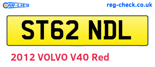 ST62NDL are the vehicle registration plates.