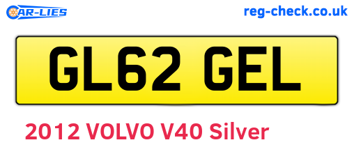 GL62GEL are the vehicle registration plates.